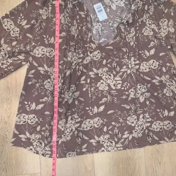 🌸 Torrid Plus Size Boho Long Sleeve Blouse – Size 4 🌸 - Picture 3 of 6